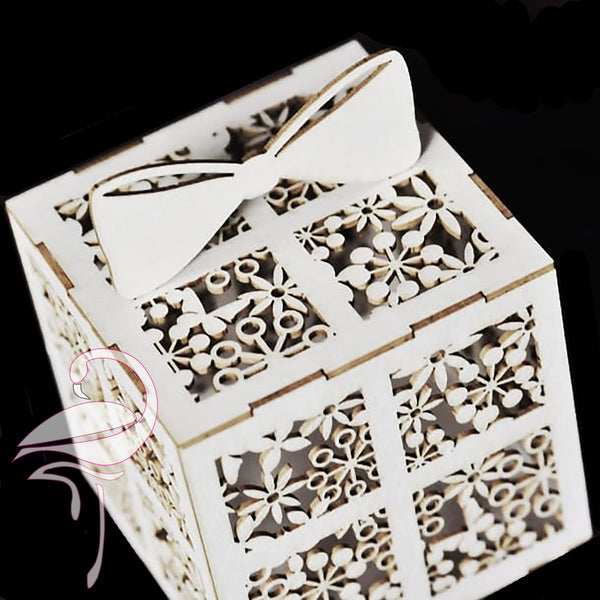 3D Gift Box with bow - 70mm with bow  - cardboard 1.5mm thick