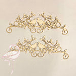 Set of 3 doves on branches & leaves - 1.5mm cardboard