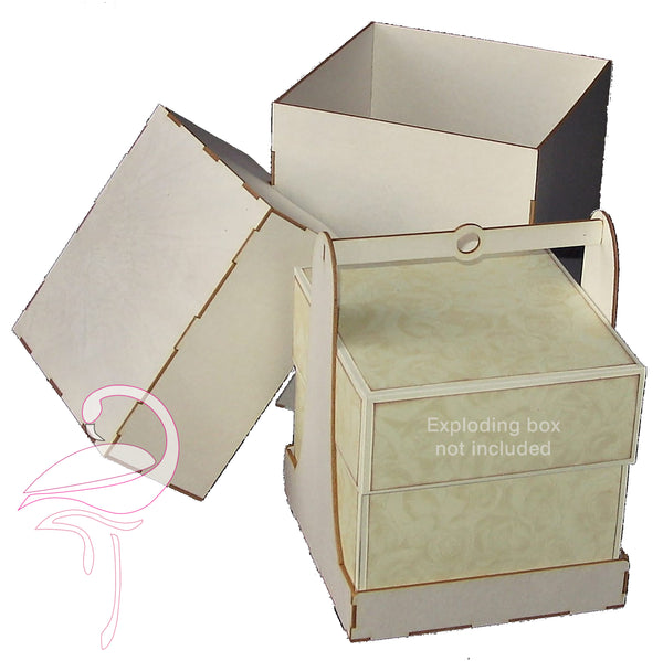 Exploded Cardboard Box Carrier Box for Exploding Boxes - 1.5mm cardboard – Flamingo Craft