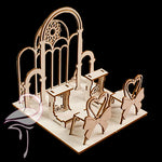 3d Bride & Groom at the Altar - 80 x 80 x 90mm