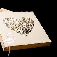 Box with lid - Heart - 160 x 160 x 35mm