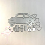 Die - Beetle car with hearts & gifts