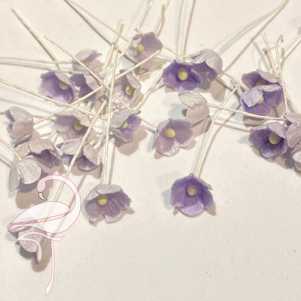 Paper Flowers - Purple 10mm x 25pcs