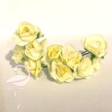 Paper Roses - Cream 20mm x 12 pcs