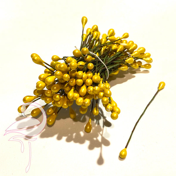 Stamens Pearl Yellow 5mm - Pack of 100