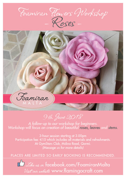 Foamiran Flowers Workshop - Roses - Flamingo Craft