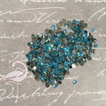 Rhinestone 5mm Flat back resin Peacock Blue x 500 pcs - Flamingo Craft