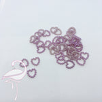 Resin Embellishment Heart Lavender Acryllic 12 x 11mm x 50 pc