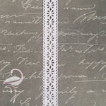 Ribbon - Cut-out floral pattern Lilac - 25mm x 1 yard