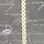 Ribbon Grosgrain Cream Polka Dot - 10mm x 2m