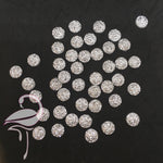 Rhinestone Flatback cabouchon resin silver - 10mm x 50 pcs