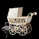 3D Pram - 75mm high - cardboard 1mm thick