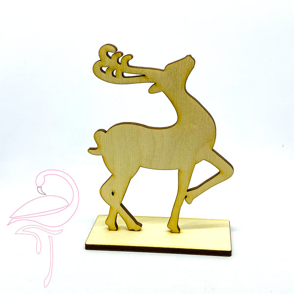 3D Reindeer - 60 x 95mm high - 3mm wood