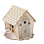 3D Ginger bread house - 80 x 70mm on base 92mm diameter