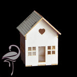 3D House - 3 pieces - 31 x 31 x 40mm - cardboard 1mm thick.