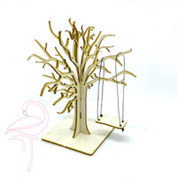 3D Tree with Swing - 90 x 87mm - cardboard 1.5mm thick.
