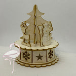 3D Christmas "Music Box" - 65 x 70mm - cardboard 1.5mm thic