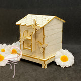 3D Bee Hive Mini - 50 x 50 x 65mm - cardboard 1.5mm thick
