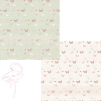 Premium Paper 200gsm "Baby Girl" - 15.2 x 15.2cm - Flamingo Craft