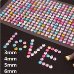 Self-Adhesive Rhinestones 3mm Mixed - 750 pieces
