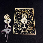 Holy communion card front + additional chalice - 55 x 80mm - Flamingo Craft