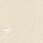 Paper 220gsm - textured and pearlescent "Floral" - cream - A4 - Flamingo Craft