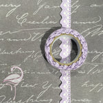 Ribbon 'Crochet' Self Adhesive - 16mm x 1m Lilac (Code 5) - Flamingo Craft