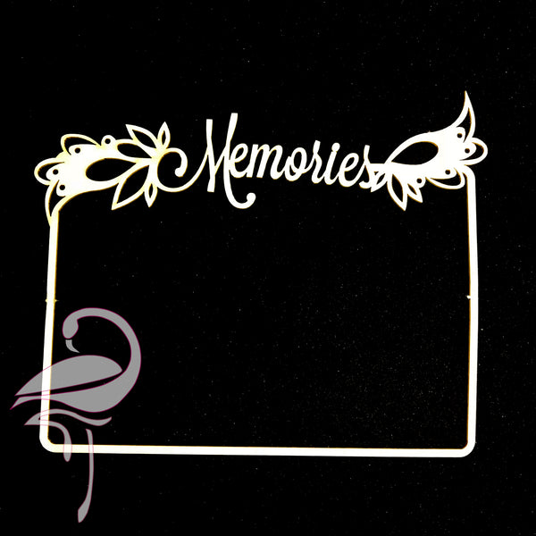 Frame memories - 114 x 140mm - white cardboard 1mm thick - Flamingo Craft
