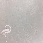 Paper 220gsm - textured and pearlescent "Floral" - white - A4 - Flamingo Craft