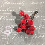 Stamens Berries Red 12mm - Pack of 5