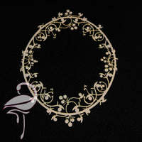 Frame with berries - 80 x 120mm - white cardboard 1mm - Flamingo Craft