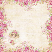 Paper 190gsm "Vintage Rose" - 12 sheets 15.2 x 15.2cm - Flamingo Craft
