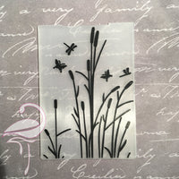 Embossing Folder - Butterflies & Grass - Flamingo Craft