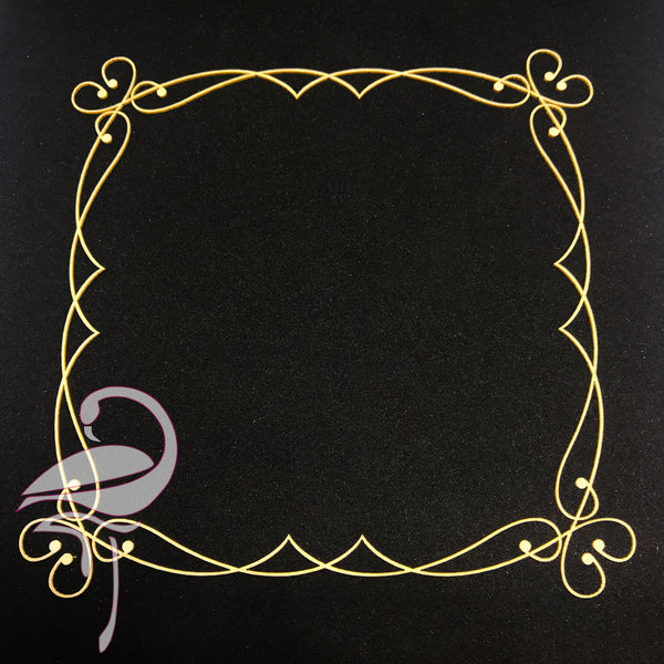 Frame elegant swirls - 145 x 145 - white cardboard 1mm - Flamingo Craft
