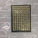 Self Adhesive Rhinestones Bronze 6mm 1 sheet (126 pcs)