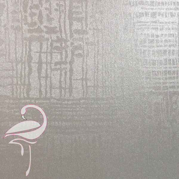 Paper 220gsm - textured and pearlescent "Fabric" - white - A4 - Flamingo Craft