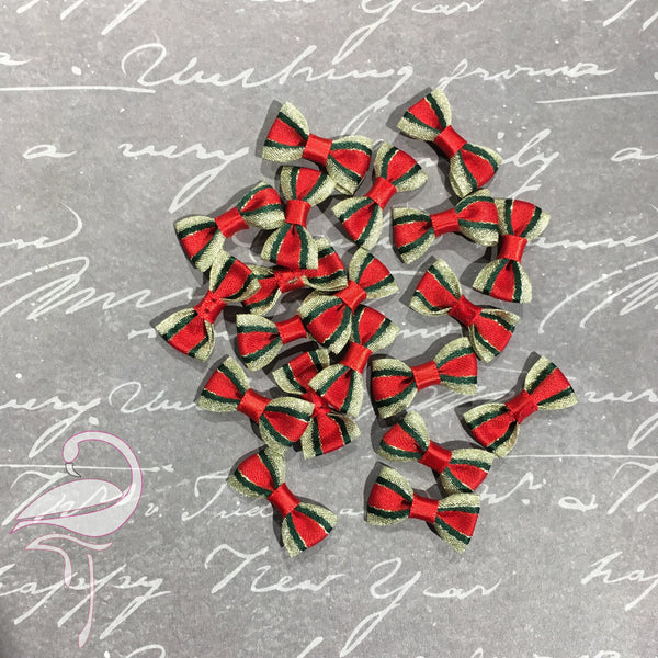 Bows Christmas - 3cm Wide x 20 pcs - Flamingo Craft