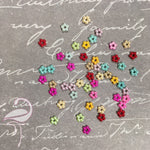 Acryllic Flower 7mm Resin Mixed x 50 pcs - Flamingo Craft