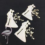 Wedding Couple - 61 x 65mm - 3 pieces - cardboard 1mm