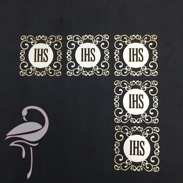 Holy Communion - Host in Square Intricate Border x 5 pieces
