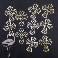 Intricate Cross x 10 pieces - 40 x 50mm - cardboard 1mm thick.
