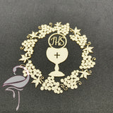 Holy Communion Wreath with grapes and chalice - 3 pieces
