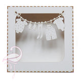 Shadow box freestanding - Baby Clothes Line - 150 x 150 x 30mm