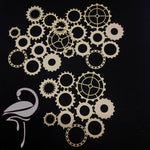 Clockwork Ornaments x 3 pieces - 85 x 90mm - cardboard 1mm