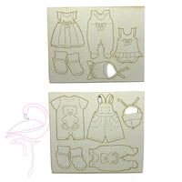 Baby clothes set of 10 pieces - cardboard 1.5mm thick