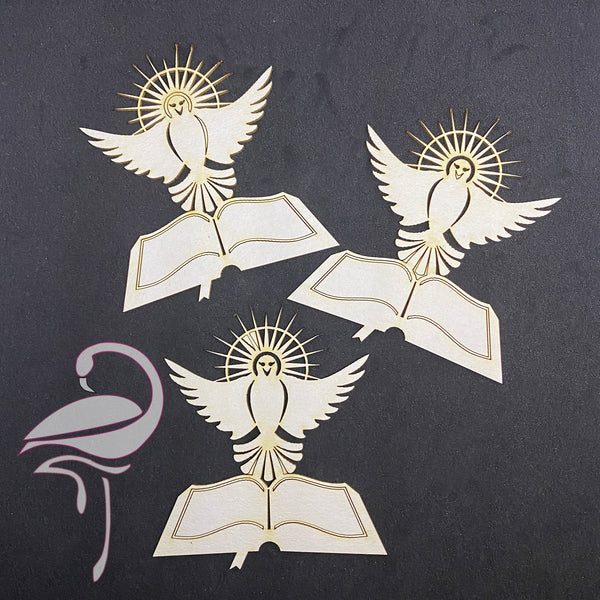 Holy Spirit and Bible - set of 3 - 79 x 70mm