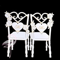 Mr & Mrs Wedding Chairs - 75 x 75mm - 1.5mm cardboard