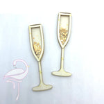 Shaker champagne glasses - pack of 2 - 95 x 20mm