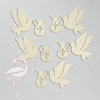 Doves Holy Spirit with Holy Water x 5 pieces 40 x 55mm