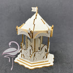 3D Carousel with Horses - 55 x 70mm